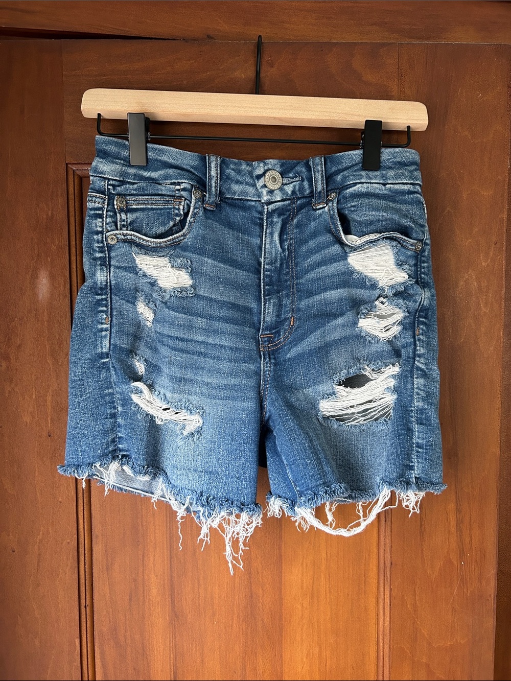 American Eagle Curvy Hi-Rise Shortie Denim Women’s Shorts